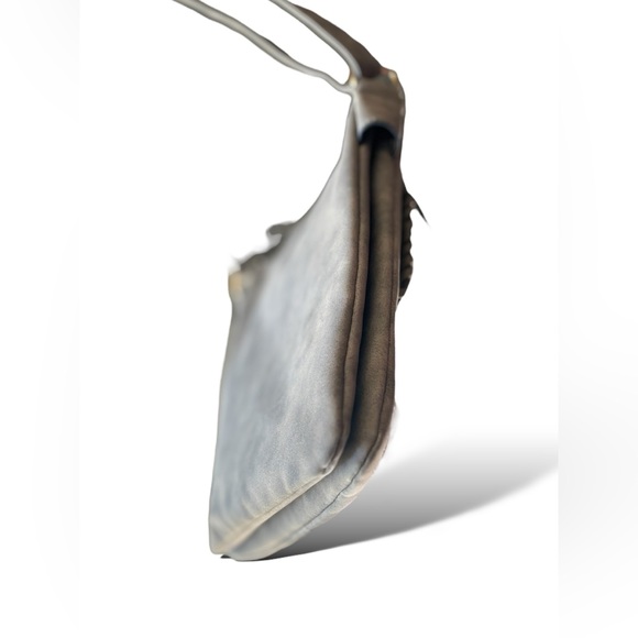 SOLD- VR NYC Braided O-Ring Messenger Crossbody Bag - Light Gray - Picture 9 of 16